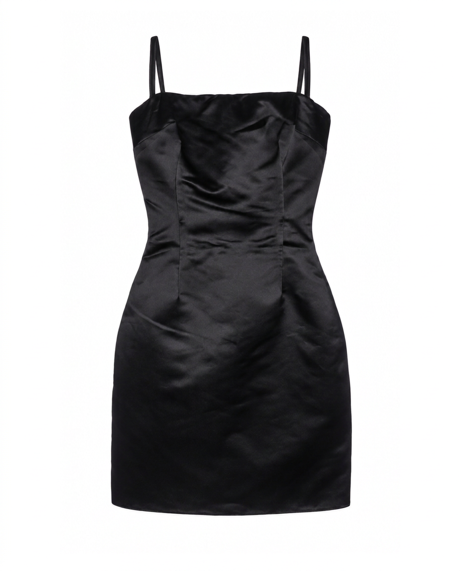 Dolce & Gabbana Black Satin Mini Dress